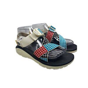 Chaco Women's Mega Z Cloud Sandal Wide Stripe Colorful Size 7